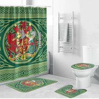 Personalized Carmarthenshire Wales Bathroom Set Map and Emblem Celtic Style - Wonder Print Shop