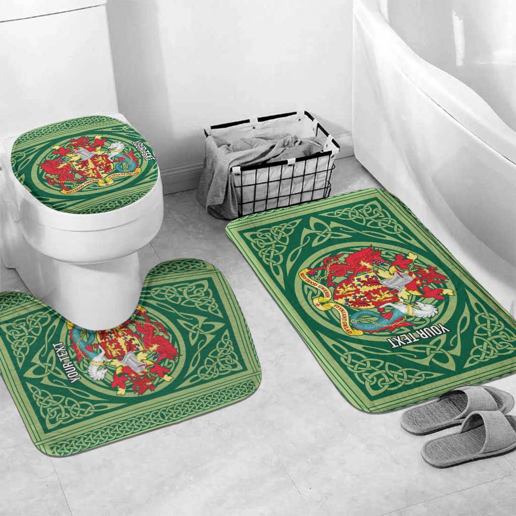 Personalized Carmarthenshire Wales Bathroom Set Map and Emblem Celtic Style - Wonder Print Shop