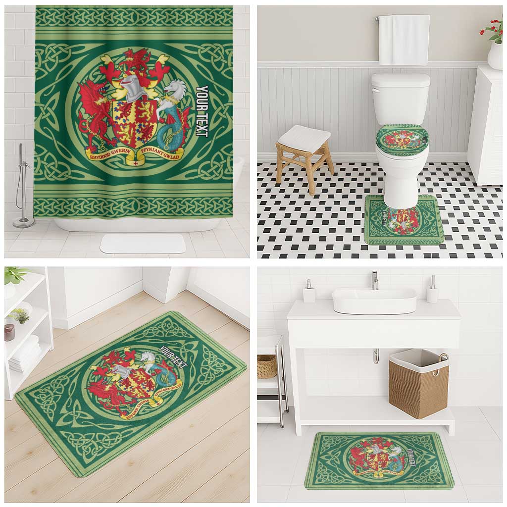 Personalized Carmarthenshire Wales Bathroom Set Map and Emblem Celtic Style - Wonder Print Shop