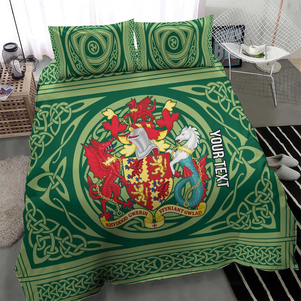 Personalized Carmarthenshire Wales Bedding Set Map and Emblem Celtic Style - Wonder Print Shop