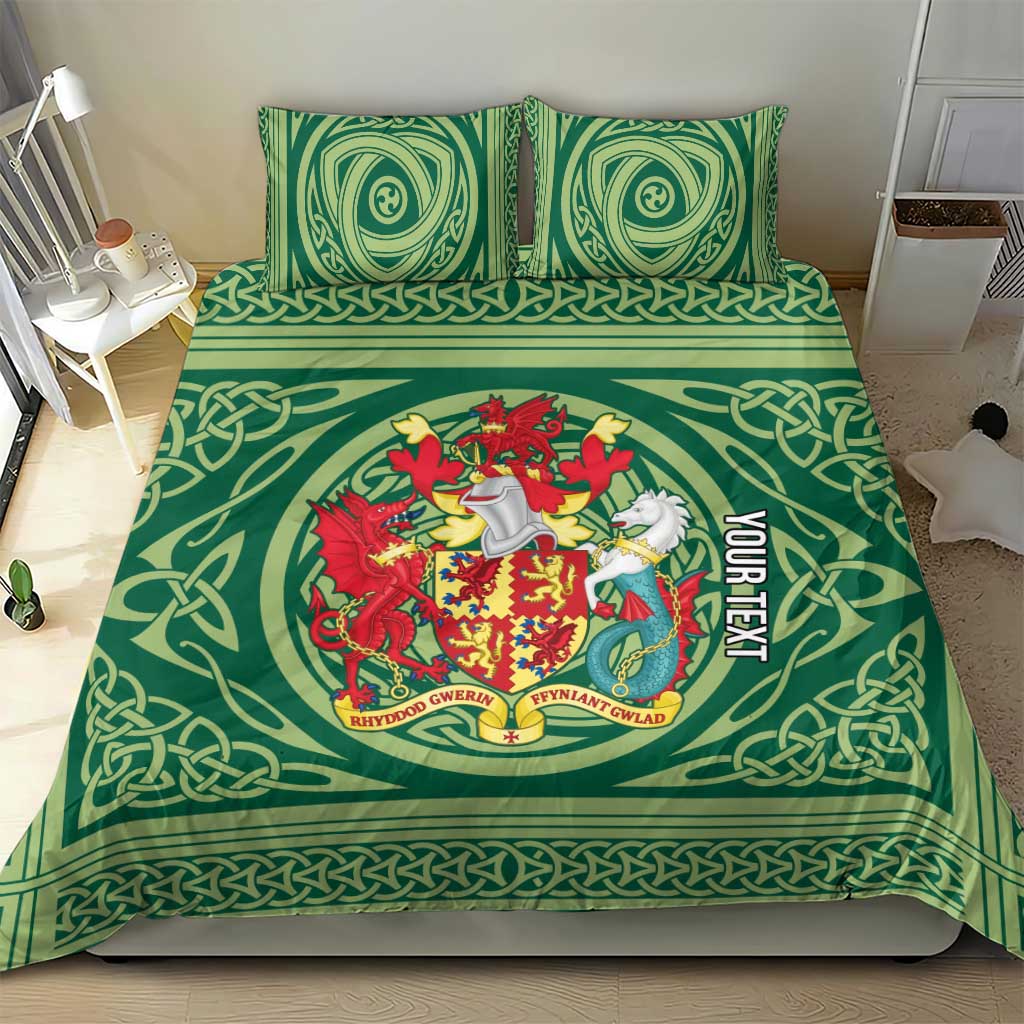 Personalized Carmarthenshire Wales Bedding Set Map and Emblem Celtic Style - Wonder Print Shop