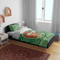 Personalized Carmarthenshire Wales Bedding Set Map and Emblem Celtic Style - Wonder Print Shop