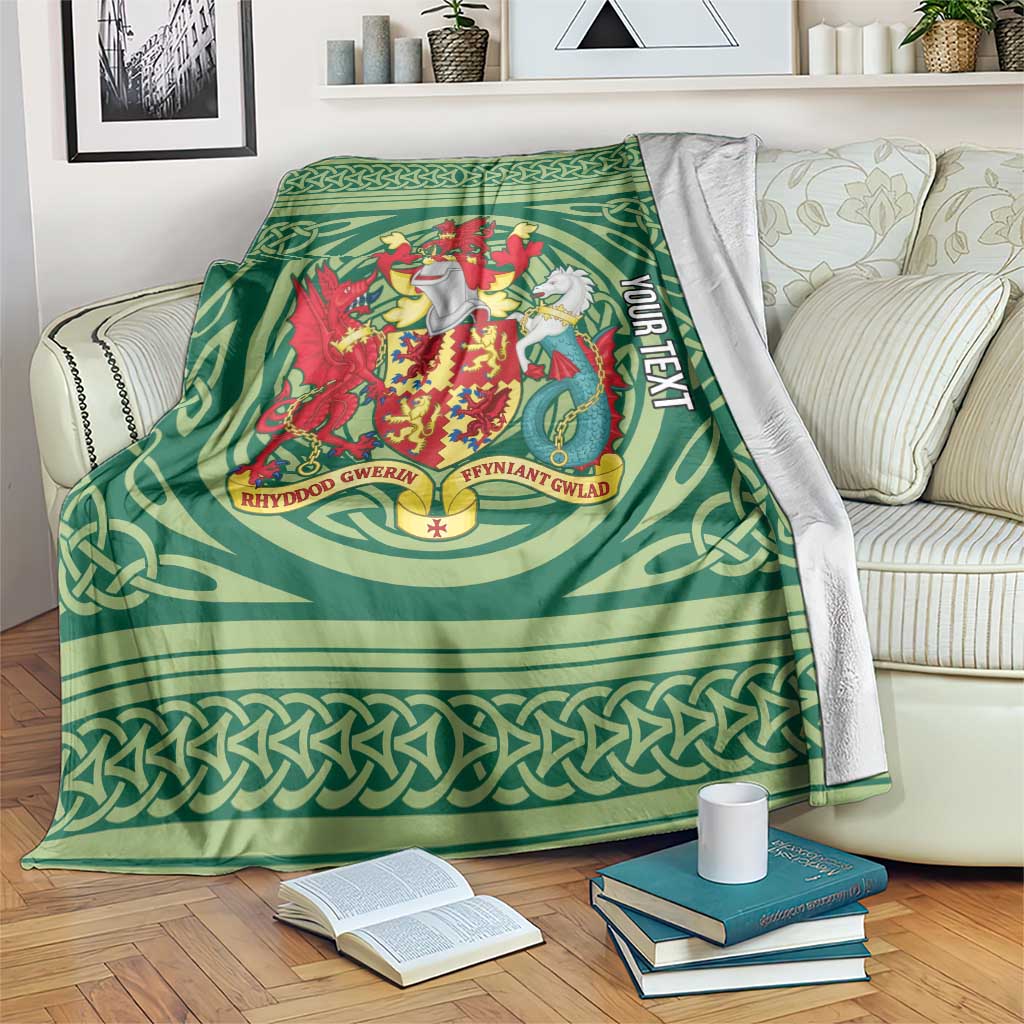 Personalized Carmarthenshire Wales Blanket Map and Emblem Celtic Style - Wonder Print Shop