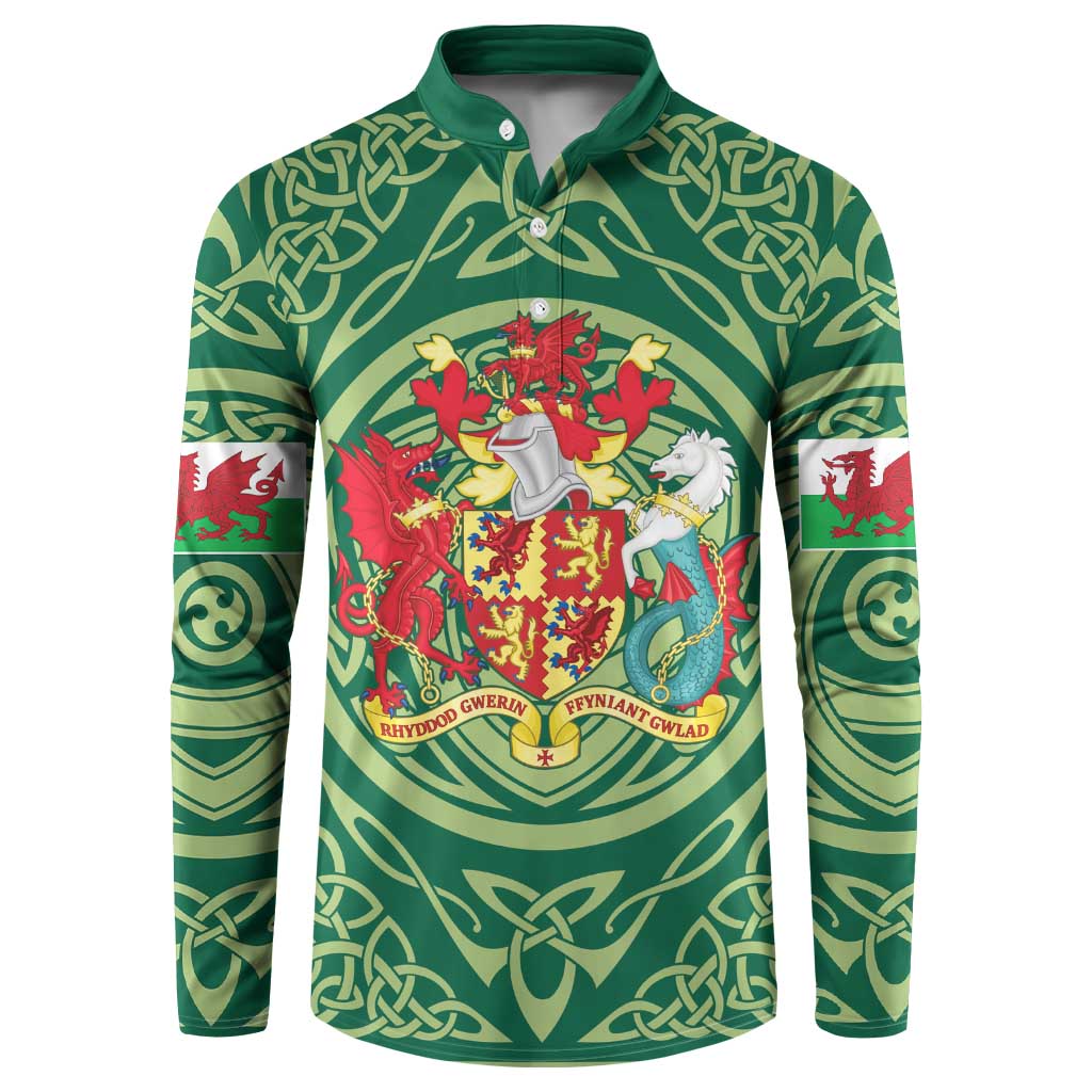 Personalized Carmarthenshire Wales Button Sweatshirt Map and Emblem Celtic Style - Wonder Print Shop