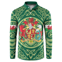 Personalized Carmarthenshire Wales Button Sweatshirt Map and Emblem Celtic Style - Wonder Print Shop