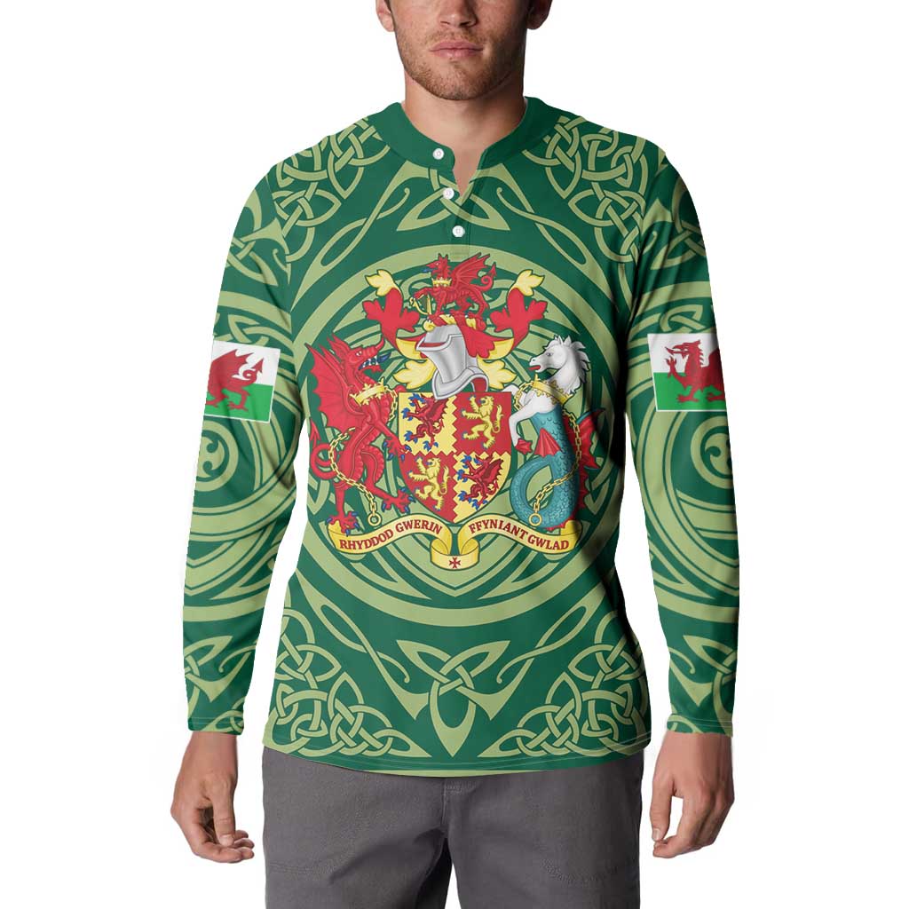 Personalized Carmarthenshire Wales Button Sweatshirt Map and Emblem Celtic Style - Wonder Print Shop