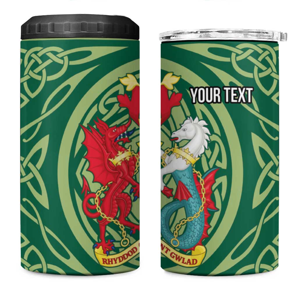 Personalized Carmarthenshire Wales 4 in 1 Can Cooler Tumbler Map and Emblem Celtic Style - Wonder Print Shop