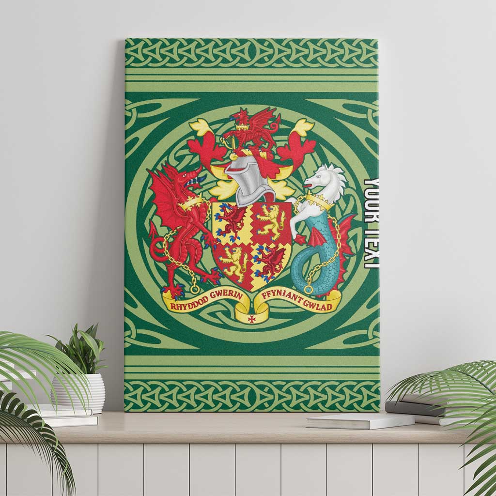 Personalized Carmarthenshire Wales Canvas Wall Art Map and Emblem Celtic Style - Wonder Print Shop