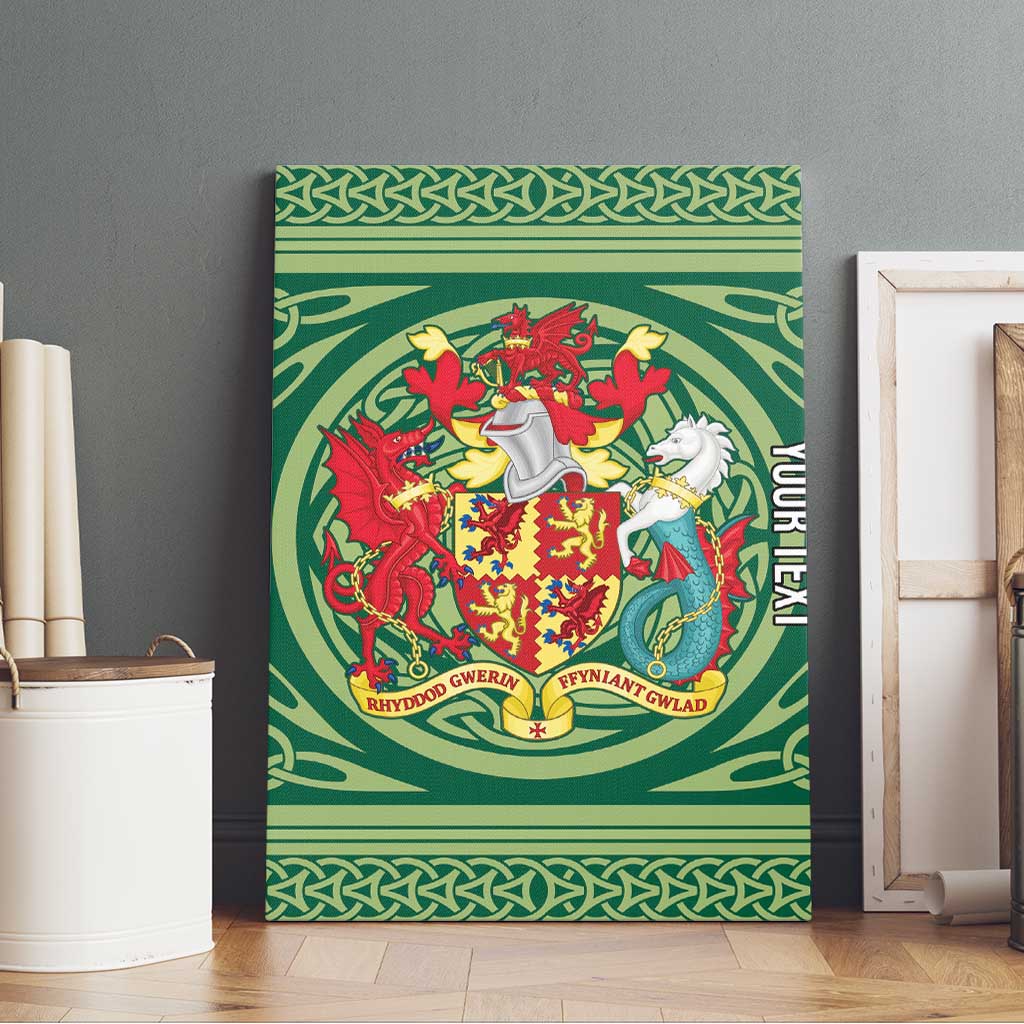 Personalized Carmarthenshire Wales Canvas Wall Art Map and Emblem Celtic Style - Wonder Print Shop