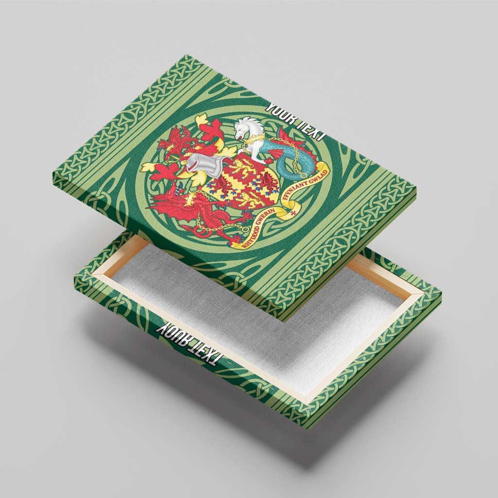 Personalized Carmarthenshire Wales Canvas Wall Art Map and Emblem Celtic Style - Wonder Print Shop