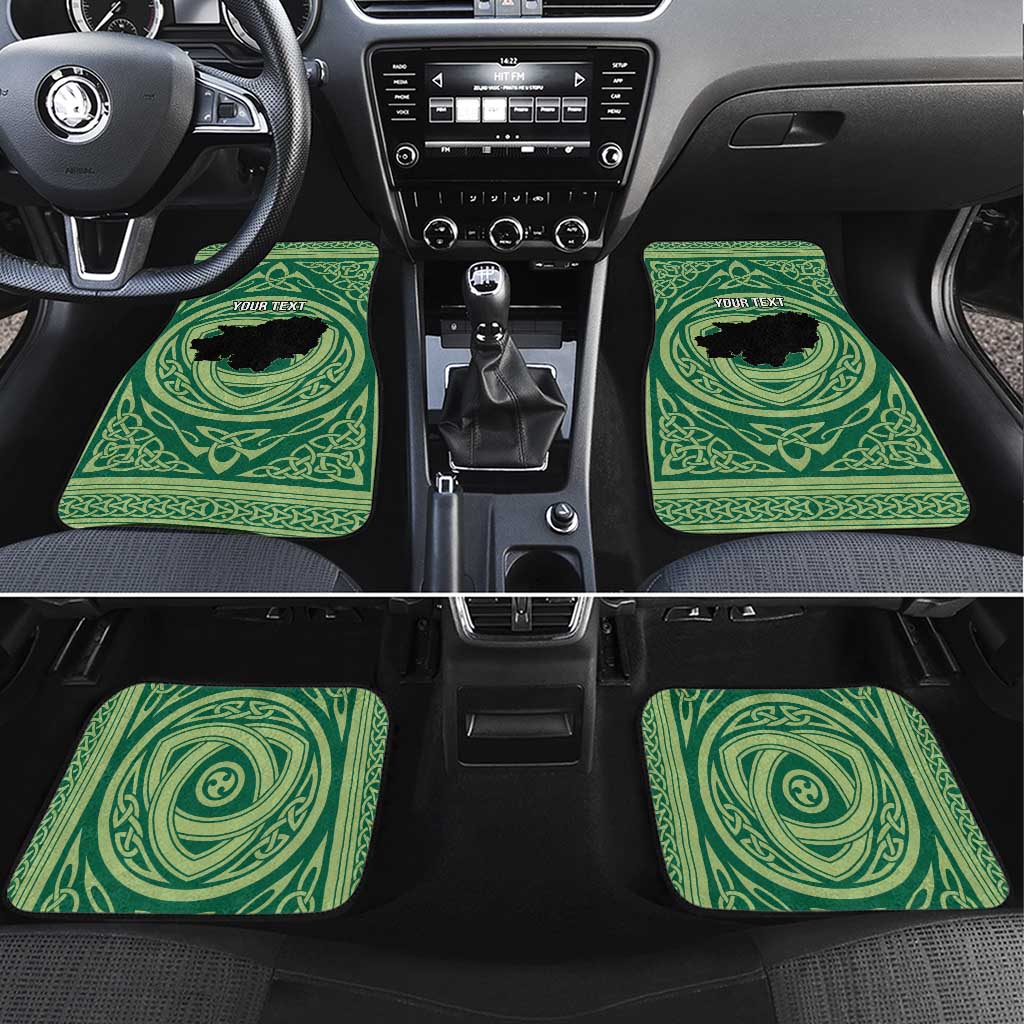 Personalized Carmarthenshire Wales Car Mats Map and Emblem Celtic Style - Wonder Print Shop
