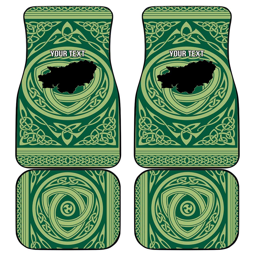 Personalized Carmarthenshire Wales Car Mats Map and Emblem Celtic Style - Wonder Print Shop