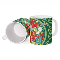 Personalized Carmarthenshire Wales Ceramic Mug Map and Emblem Celtic Style - Wonder Print Shop
