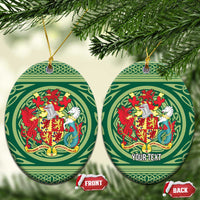 Personalized Carmarthenshire Wales Ceramic Ornament Map and Emblem Celtic Style - Wonder Print Shop