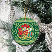 Personalized Carmarthenshire Wales Ceramic Ornament Map and Emblem Celtic Style - Wonder Print Shop