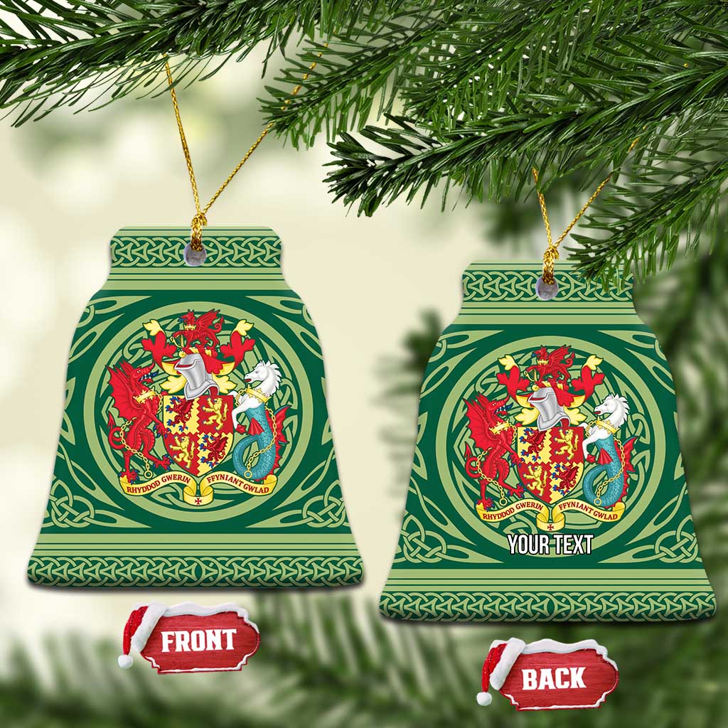 Personalized Carmarthenshire Wales Ceramic Ornament Map and Emblem Celtic Style - Wonder Print Shop