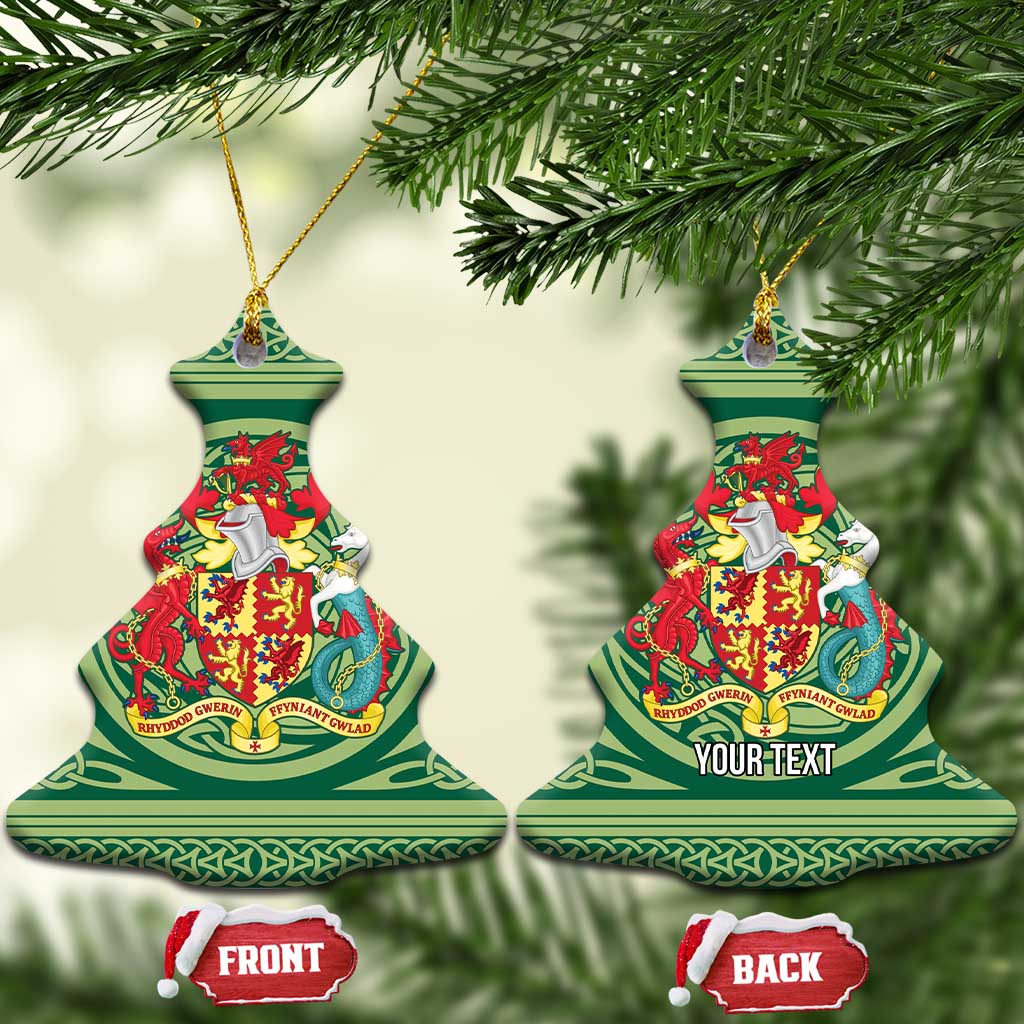 Personalized Carmarthenshire Wales Ceramic Ornament Map and Emblem Celtic Style - Wonder Print Shop