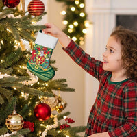 Personalized Carmarthenshire Wales Christmas Stocking Map and Emblem Celtic Style - Wonder Print Shop