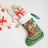 Personalized Carmarthenshire Wales Christmas Stocking Map and Emblem Celtic Style - Wonder Print Shop