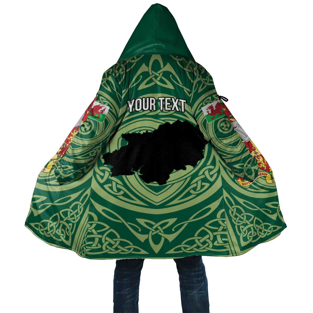 Personalized Carmarthenshire Wales Cloak Map and Emblem Celtic Style - Wonder Print Shop