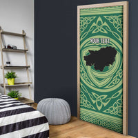 Personalized Carmarthenshire Wales Door Cover Map and Emblem Celtic Style - Wonder Print Shop