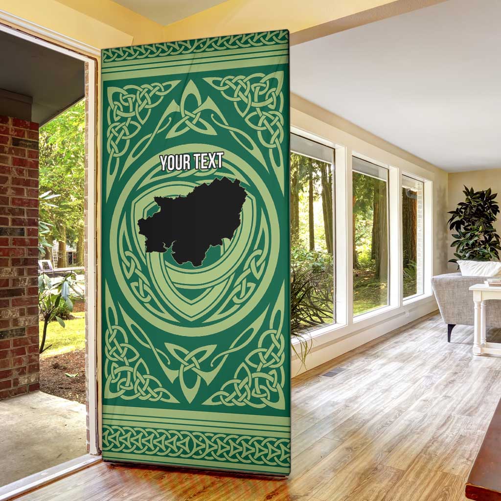 Personalized Carmarthenshire Wales Door Cover Map and Emblem Celtic Style - Wonder Print Shop