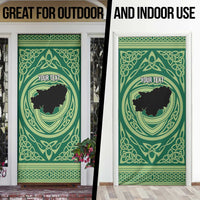 Personalized Carmarthenshire Wales Door Cover Map and Emblem Celtic Style - Wonder Print Shop