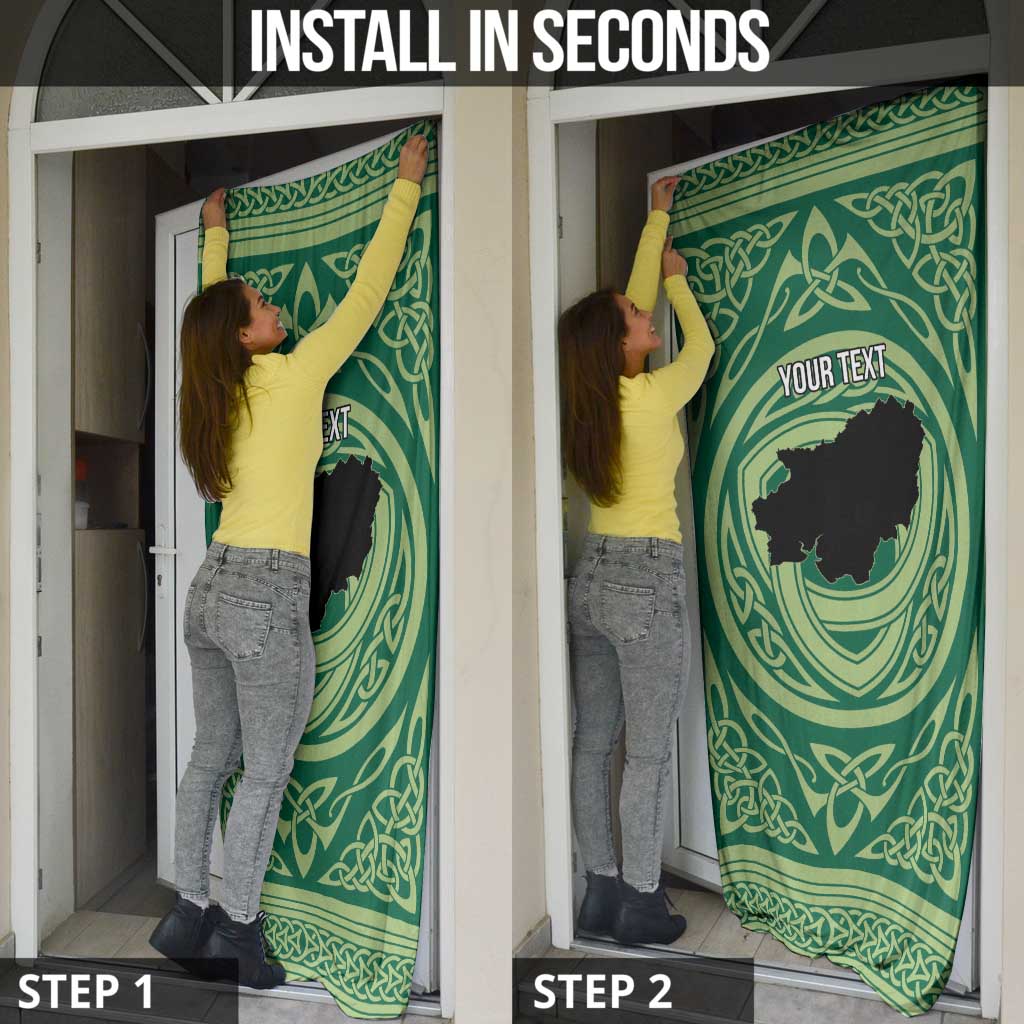 Personalized Carmarthenshire Wales Door Cover Map and Emblem Celtic Style - Wonder Print Shop