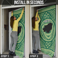 Personalized Carmarthenshire Wales Door Cover Map and Emblem Celtic Style - Wonder Print Shop