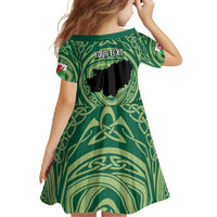 Personalized Carmarthenshire Wales Family Matching Mermaid Dress and Hawaiian Shirt Map and Emblem Celtic Style - Wonder Print Shop