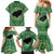 Personalized Carmarthenshire Wales Family Matching Mermaid Dress and Hawaiian Shirt Map and Emblem Celtic Style - Wonder Print Shop