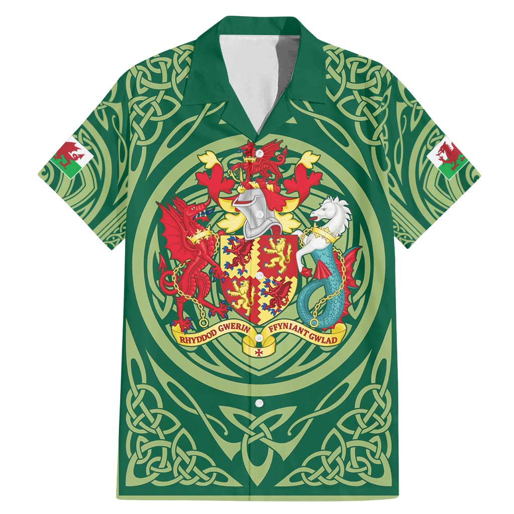 Personalized Carmarthenshire Wales Family Matching Mermaid Dress and Hawaiian Shirt Map and Emblem Celtic Style - Wonder Print Shop
