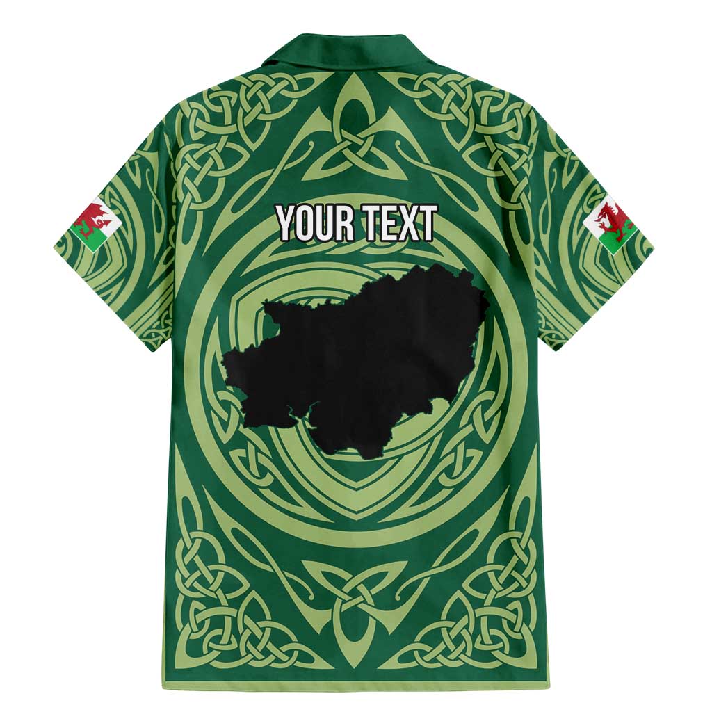 Personalized Carmarthenshire Wales Family Matching Mermaid Dress and Hawaiian Shirt Map and Emblem Celtic Style - Wonder Print Shop