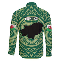 Personalized Carmarthenshire Wales Family Matching Short Sleeve Bodycon Dress and Hawaiian Shirt Map and Emblem Celtic Style - Wonder Print Shop