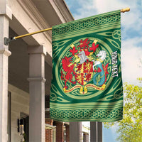 Personalized Carmarthenshire Wales Garden Flag Map and Emblem Celtic Style - Wonder Print Shop