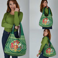 Personalized Carmarthenshire Wales Grocery Bag Map and Emblem Celtic Style - Wonder Print Shop