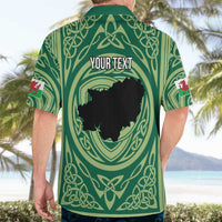 Personalized Carmarthenshire Wales Hawaiian Shirt Map and Emblem Celtic Style - Wonder Print Shop
