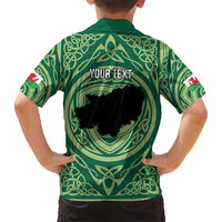 Personalized Carmarthenshire Wales Hawaiian Shirt Map and Emblem Celtic Style - Wonder Print Shop