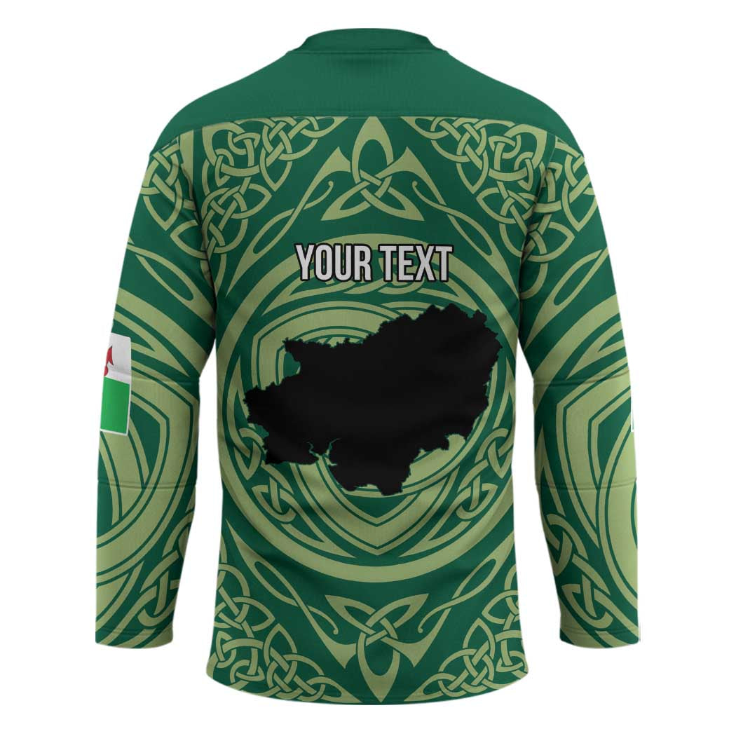 Personalized Carmarthenshire Wales Hockey Jersey Map and Emblem Celtic Style - Wonder Print Shop