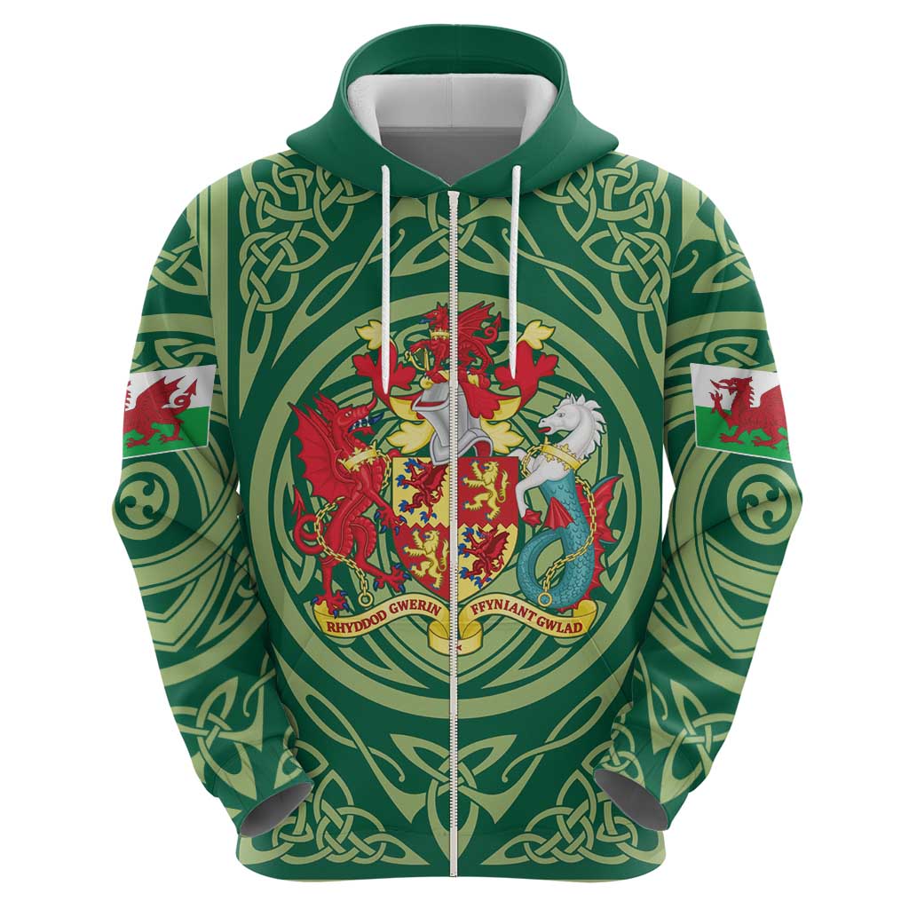 Personalized Carmarthenshire Wales Hoodie Map and Emblem Celtic Style - Wonder Print Shop