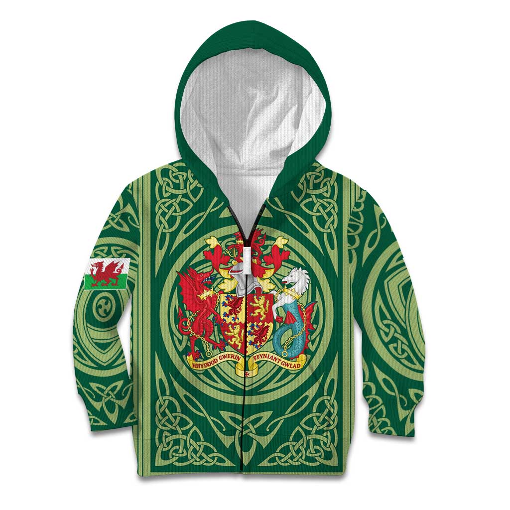 Personalized Carmarthenshire Wales Kid Hoodie Map and Emblem Celtic Style - Wonder Print Shop