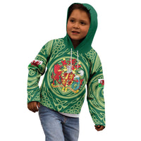 Personalized Carmarthenshire Wales Kid Hoodie Map and Emblem Celtic Style - Wonder Print Shop