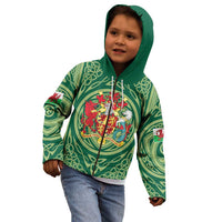 Personalized Carmarthenshire Wales Kid Hoodie Map and Emblem Celtic Style - Wonder Print Shop