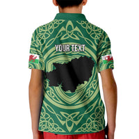 Personalized Carmarthenshire Wales Kid Polo Shirt Map and Emblem Celtic Style - Wonder Print Shop