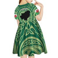 Personalized Carmarthenshire Wales Kid Short Sleeve Dress Map and Emblem Celtic Style - Wonder Print Shop