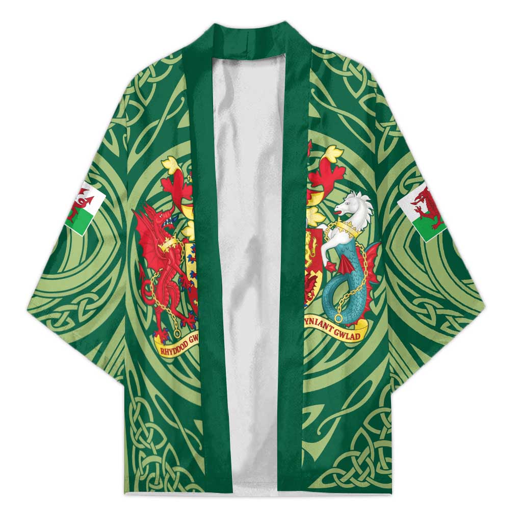 Personalized Carmarthenshire Wales Kimono Map and Emblem Celtic Style - Wonder Print Shop