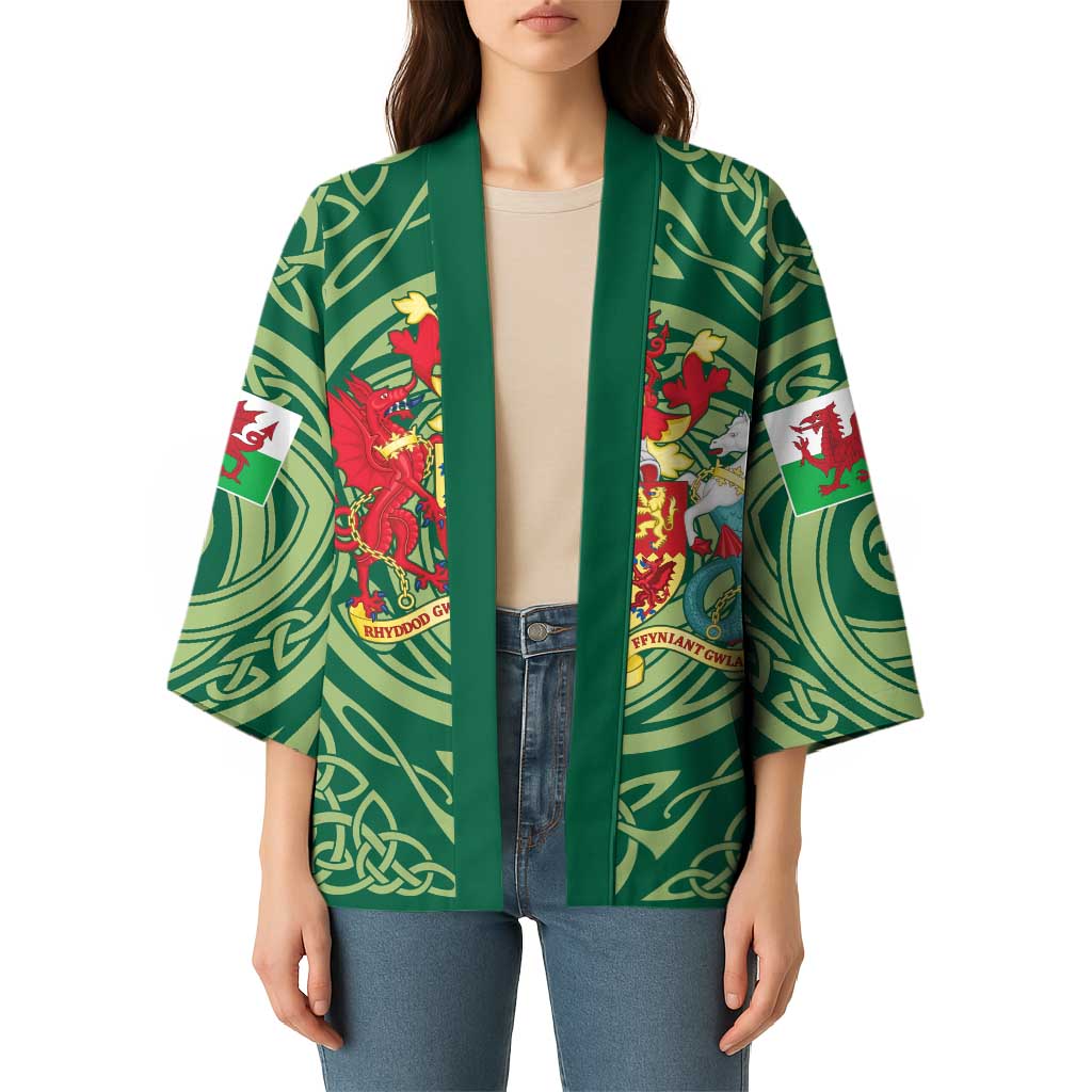 Personalized Carmarthenshire Wales Kimono Map and Emblem Celtic Style - Wonder Print Shop