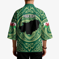 Personalized Carmarthenshire Wales Kimono Map and Emblem Celtic Style - Wonder Print Shop