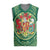 Personalized Carmarthenshire Wales Christmas Knitted V-Neck Vest Map and Emblem Celtic Style - Wonder Print Shop