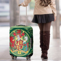Personalized Carmarthenshire Wales Luggage Cover Map and Emblem Celtic Style - Wonder Print Shop
